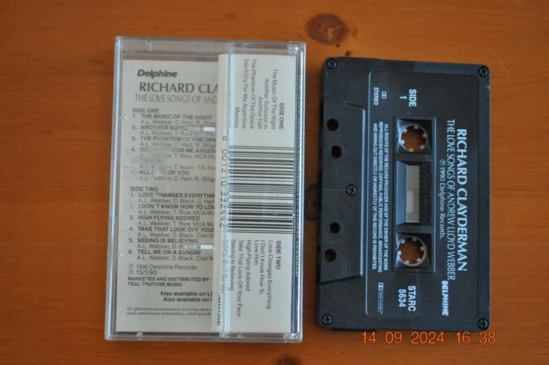 Richard Clayderman - The Love Songs Of Andrew Lloyd Webber (Cassette)