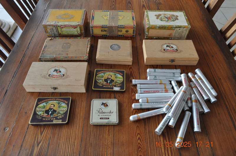 Vintage Cigar Boxes and Tubes Empty