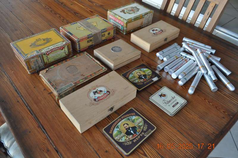 Vintage Cigar Boxes and Tubes Empty