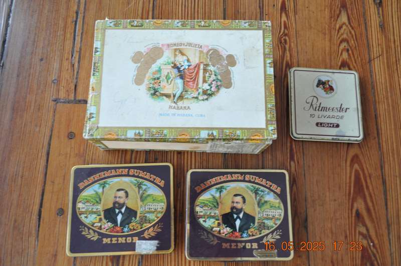 Vintage Cigar Boxes and Tubes Empty