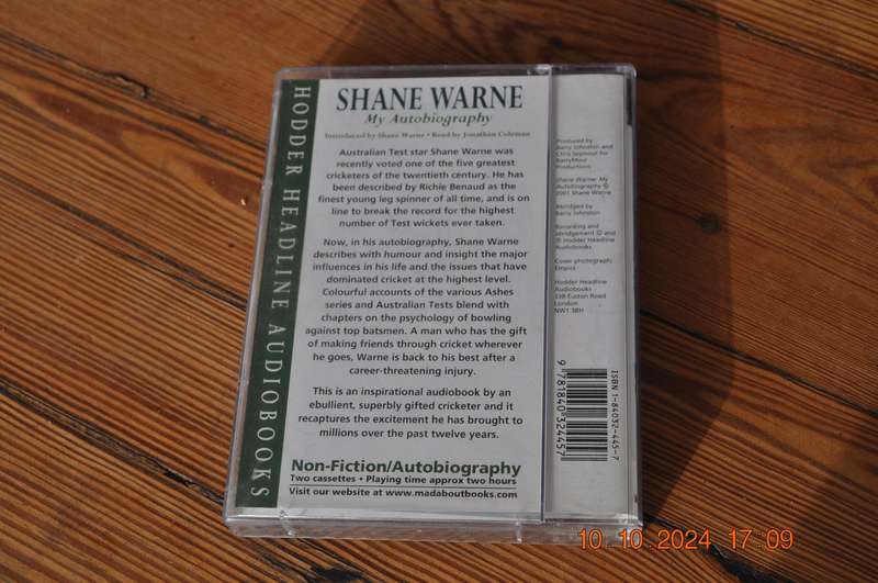 Shane Warne Autobiography Audio Cassette