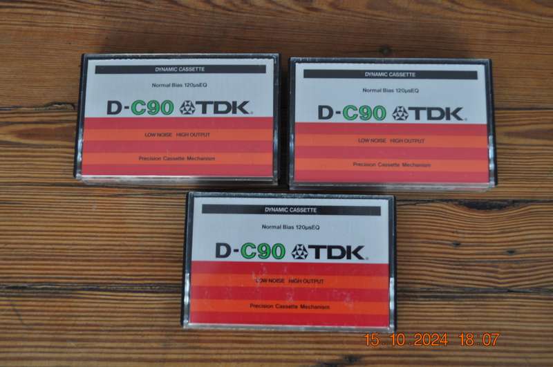 Old School TDK D-C90  X 3 Pre Owned Cassettes