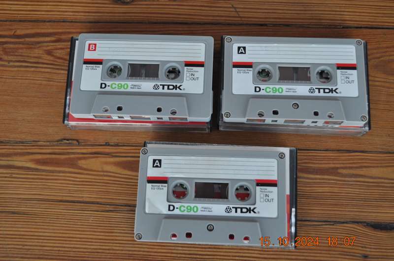 Old School TDK D-C90  X 3 Pre Owned Cassettes