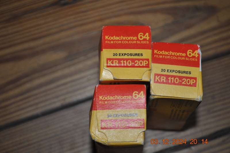 Kodak Camera Film Kodachrome 64 For Color Slides X 3 (expired)