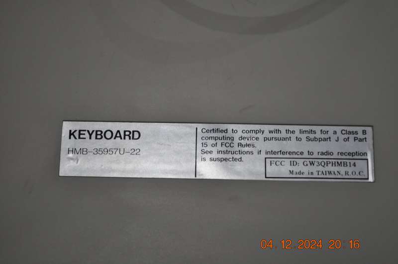 Rare Vintage OKI XT AT Din 5 Pin Computer Keyboard
