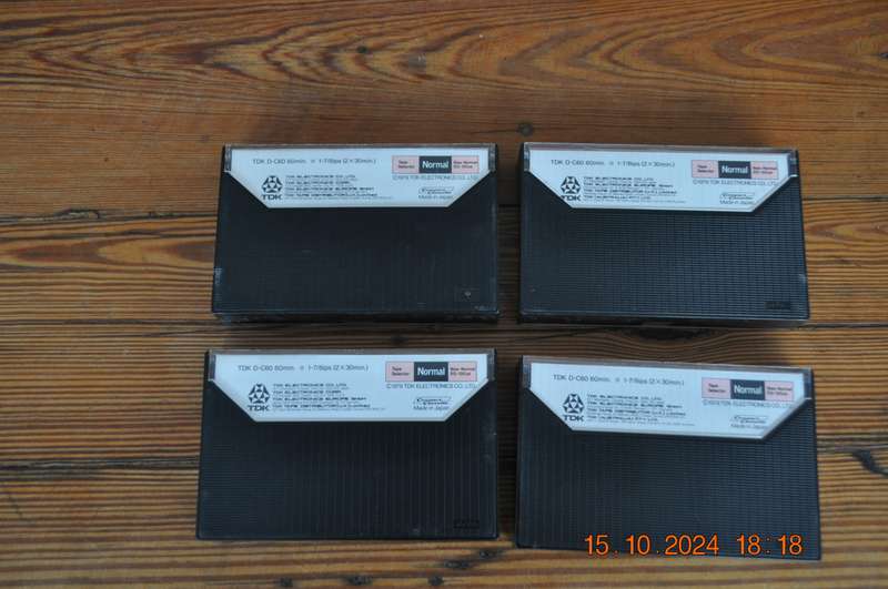 Old School TDK D-C60 X 4 Pre Owned Cassettes