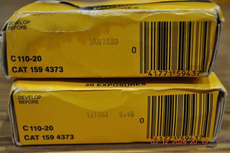 Kodak Camera Film X 2 Kodacolor II 110 Cartridge (expired)