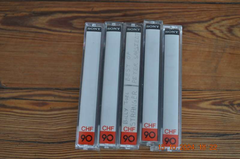 Old School Sony CHF 90 X 5 Pre Owned Cassettes