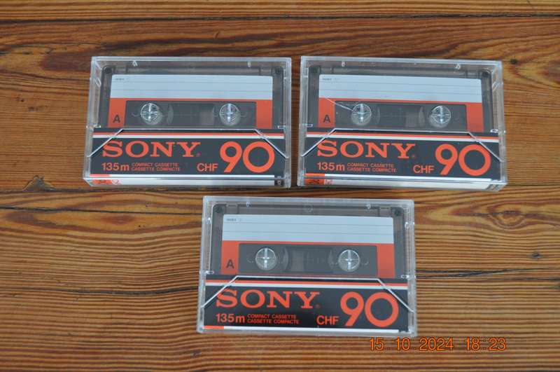 Old School Sony CHF 90 X 3 Pre Owned Cassettes