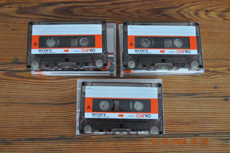 Old School Sony CHF 90 X 3 Pre Owned Cassettes