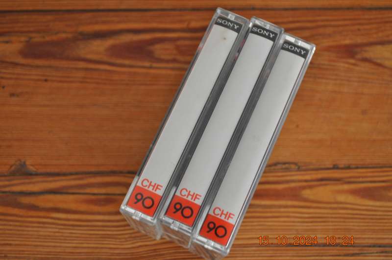 Old School Sony CHF 90 X 3 Pre Owned Cassettes
