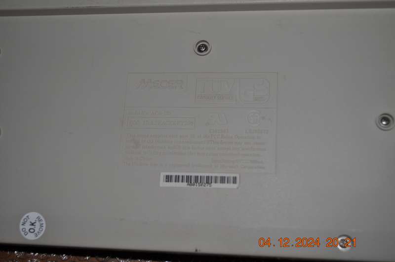 Vintage Mecer Din 5 Pin Computer Keyboard