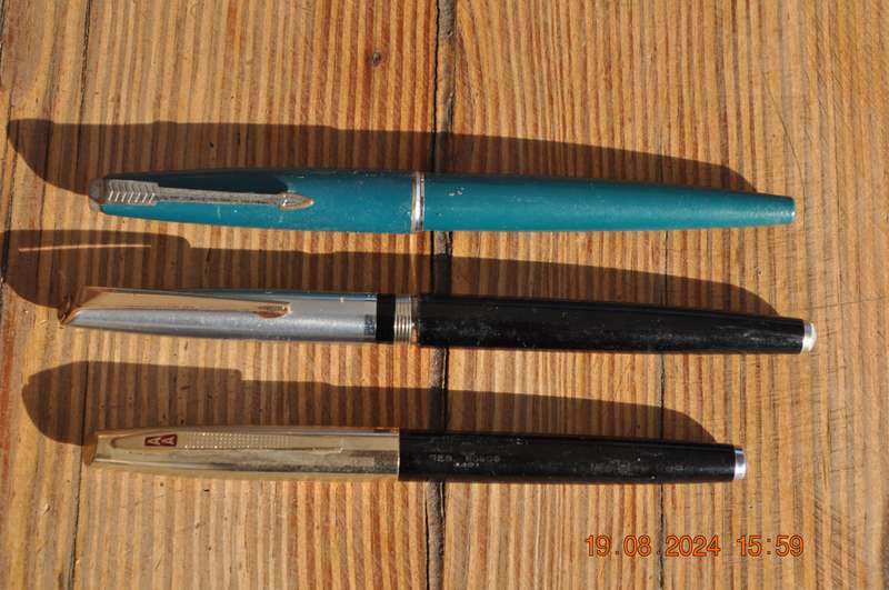 Vintage Parker and Two Unknown Fountain Pens