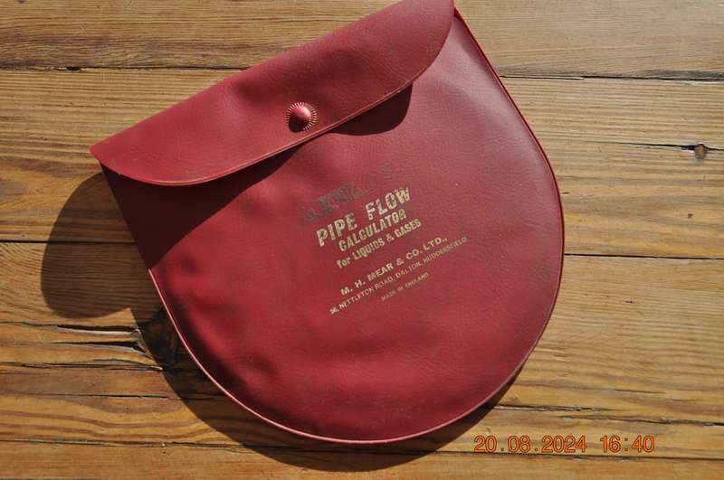 Vintage Mears Pipe Flow Calculator