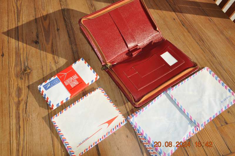 Vintage Stationery Carry Case Includes Old Envelopes