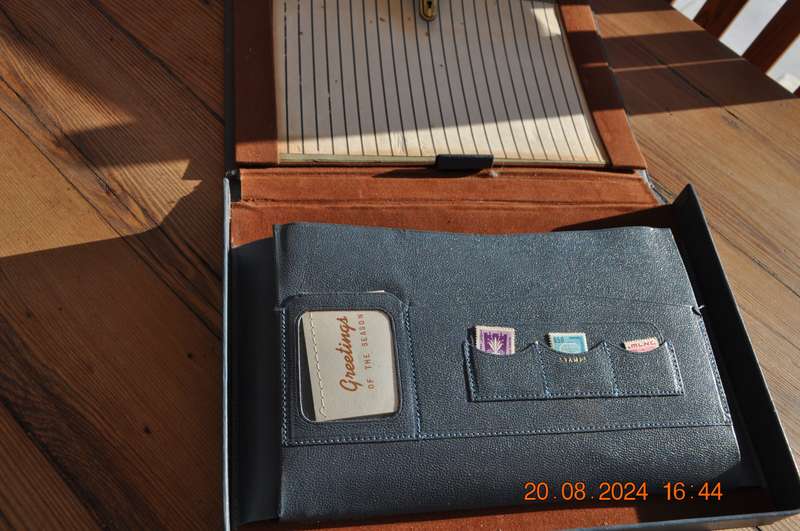 Vintage Stationery Carry Case With Envelopes