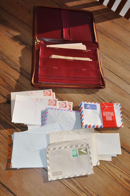 Vintage Stationery Carry Case And Envelopes