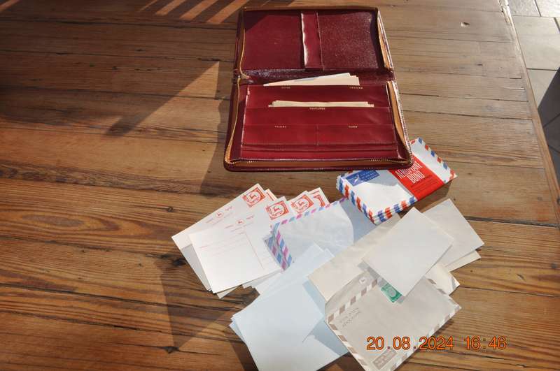 Vintage Stationery Carry Case And Envelopes