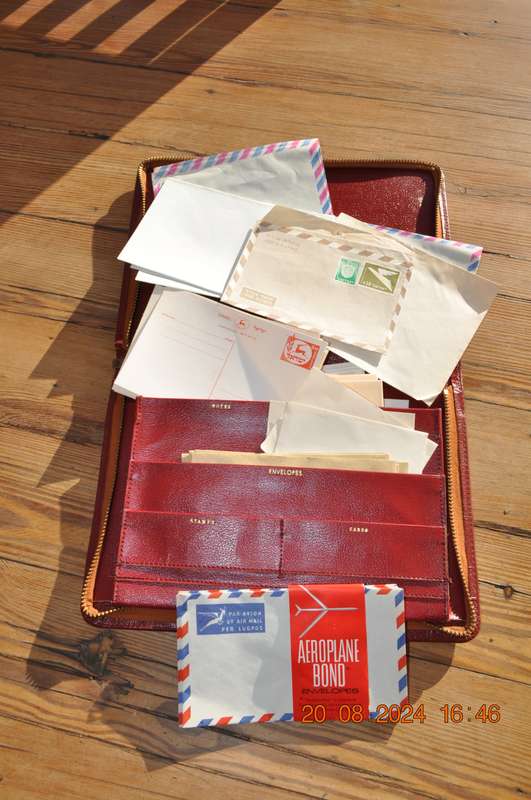 Vintage Stationery Carry Case And Envelopes