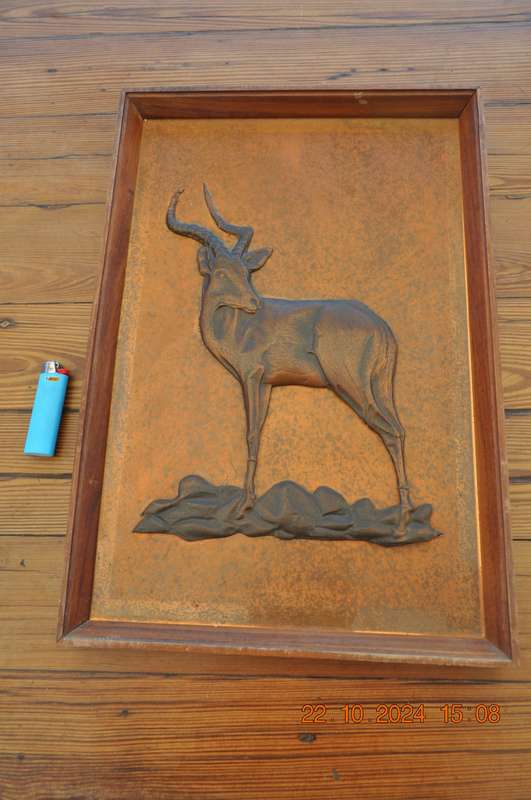 Vintage Copper Impala Plaque