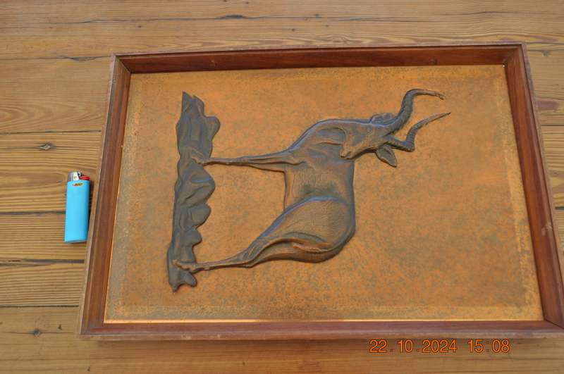 Vintage Copper Impala Plaque