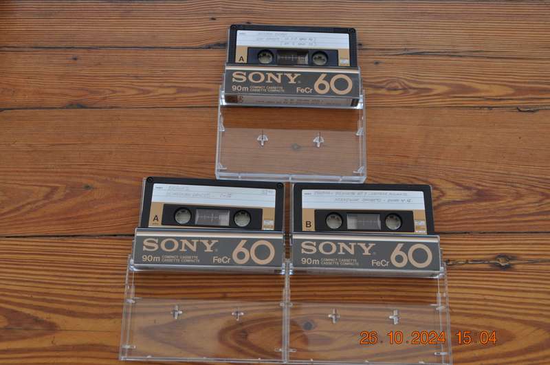 Old School Sony FeCr 90 Type III X 3 Cassettes