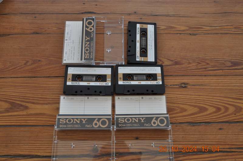 Old School Sony FeCr 90 Type III X 3 Cassettes