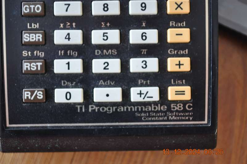 Texas Instruments TI-58C Calculator (not tested)