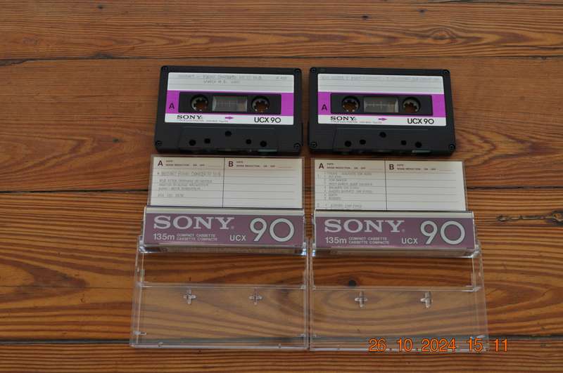 Old School Sony UCX 90 Type II Cassettes