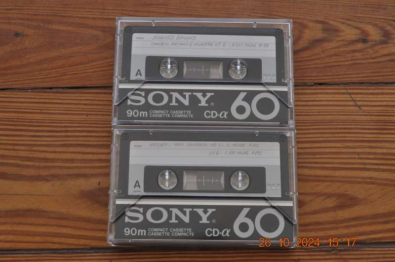 Old School Sony CD-a 60 Type II Cassettes