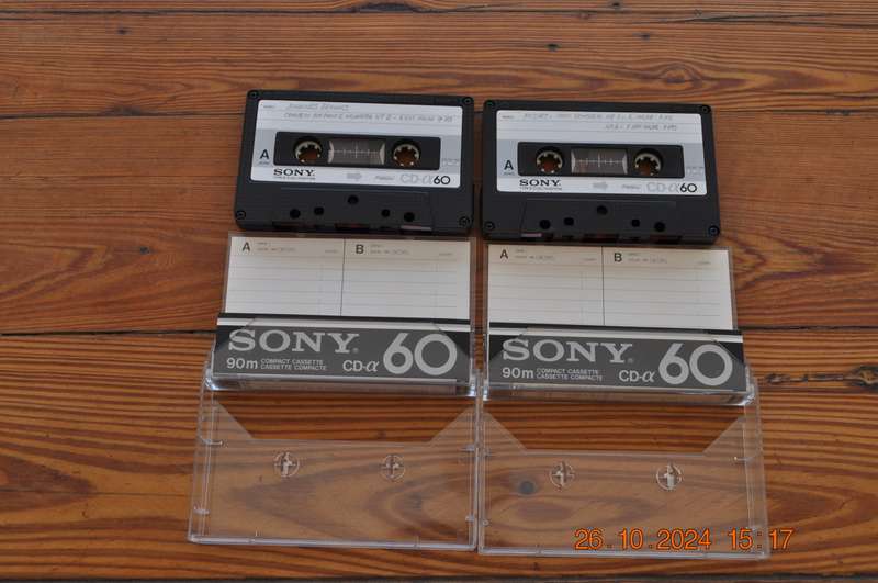 Old School Sony CD-a 60 Type II Cassettes