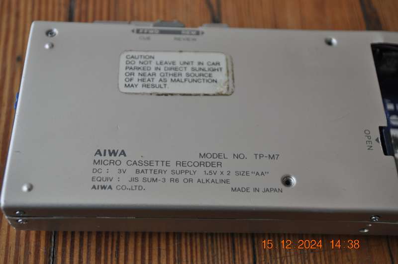 Aiwa Micro Cassette Recorder (not working)