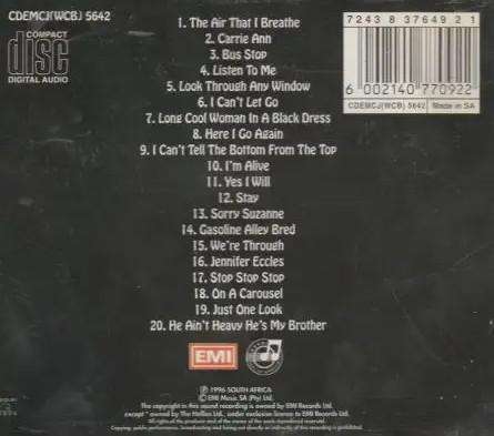 The Hollies - 20 Golden greats (CD)