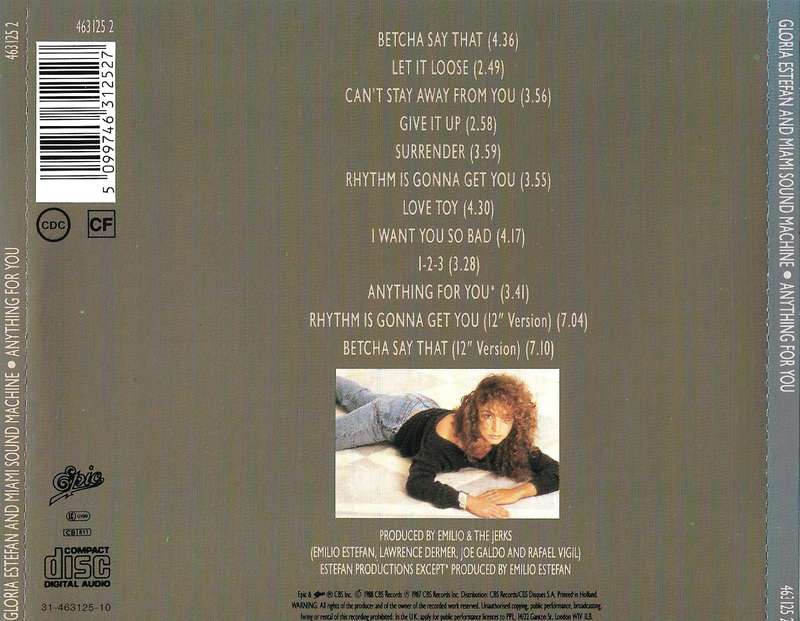 Gloria Estefan And Miami Sound Machine - Anything For You (CD)