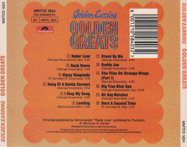 Golden Earring - Golden Greats (CD)