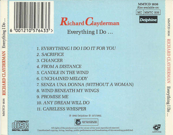 Richard Clayderman - Everything I Do ...(CD)