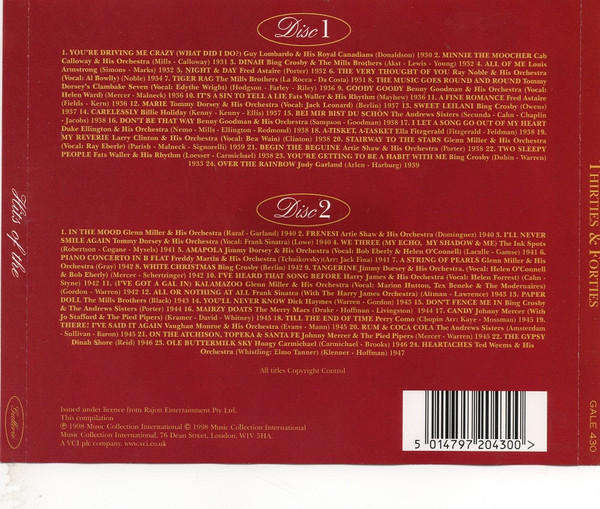 Various - Hits Of The Thirties & Forties (CD Double)