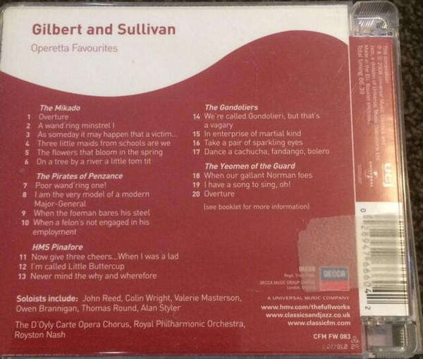 Gilbert & Sullivan - Classic FM Operetta Favourites (CD)