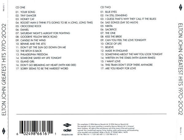 Elton John -  Greatest Hits 1970-2002 (Double CD)