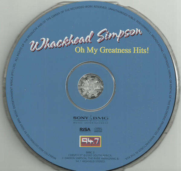 Whackhead Simpson - Oh My Greatness Hits! (CD Double)