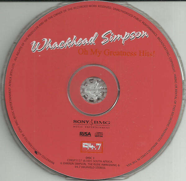 Whackhead Simpson - Oh My Greatness Hits! (CD Double)
