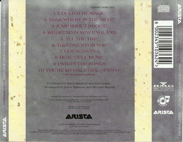 Barry Manilow - Greatest Hits Volume II (CD)