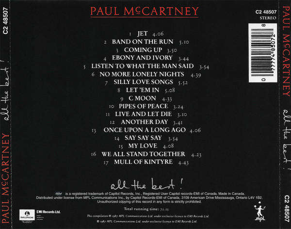 Paul McCartney - All The Best ! (CD)