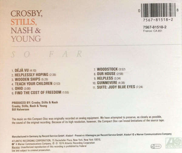 Crosby, Stills, Nash & Young - So Far (CD)