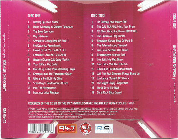Whackhead Simpson - Phowned (CD non music)