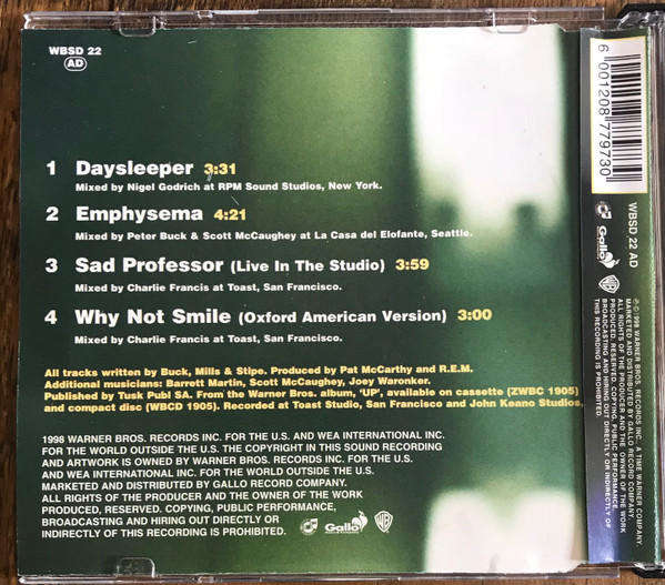 R.E.M. - Daysleeper (CD Single)