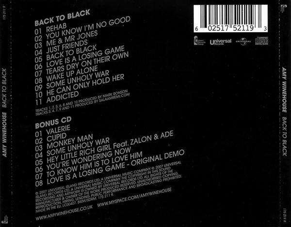 Amy Winehouse - Back To Black Deluxe Edition(CD double)