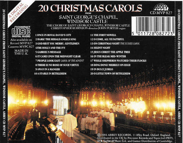 The Choir Of Saint George's Chapel, Windsor Castle - 20 Christmas Carols(CD)