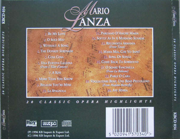 Mario Lanza - 20 Classic Opera Highlights (CD)