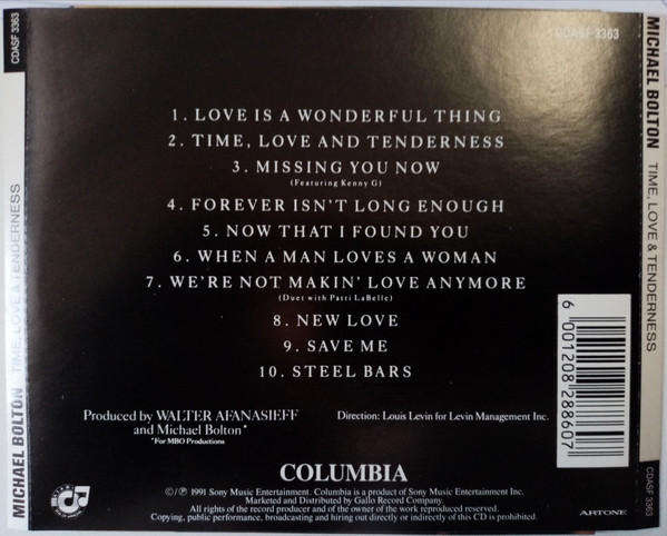 Michael Bolton - Time, Love & Tenderness (CD)